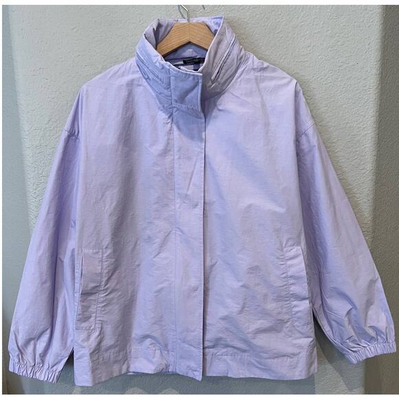 EILEEN FISHER Stand Collar Organic Cotton Blend Jacket Size Large - Picture 12 of 13